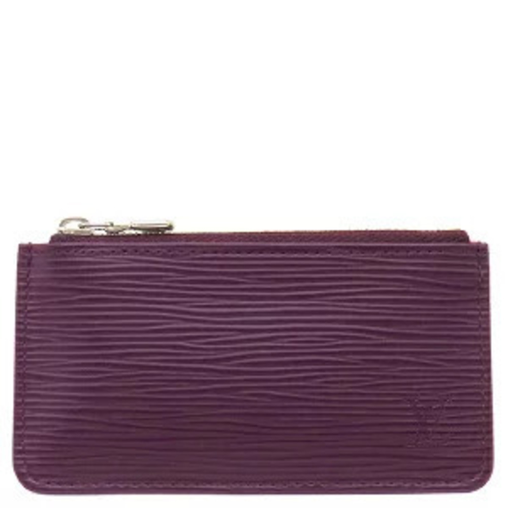 Louis Vuitton coin case Wallet Pochette Epi leather Cassis purple